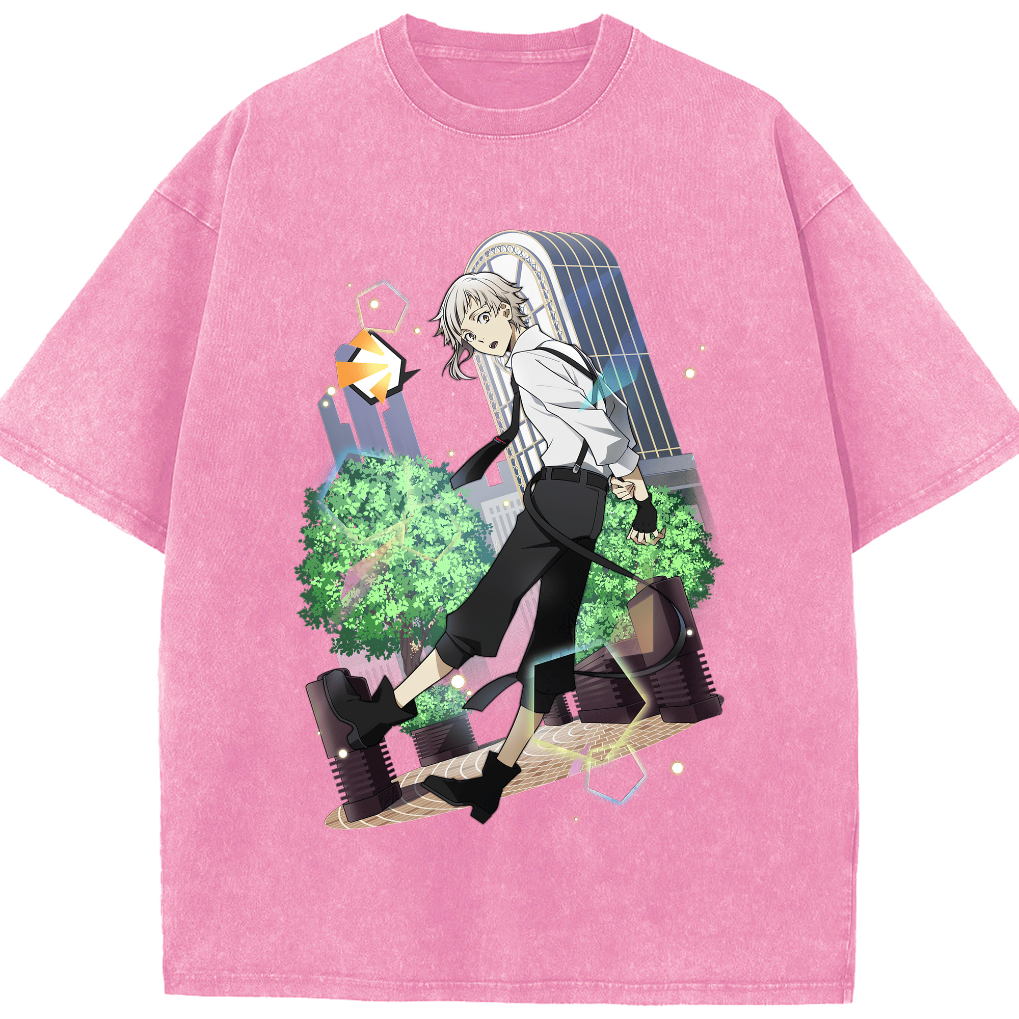 （画像用） 文豪ストレイドッグス Bungo Stray Dogs 綿100% ヴィンテージ風 半袖Tシャツ（フロントプリント）